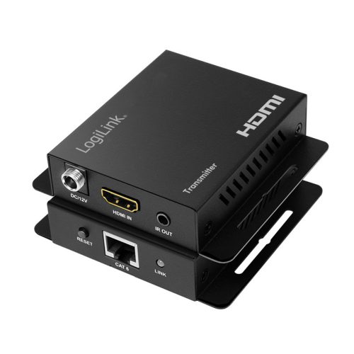 Logilink HDMI bővítő készlet LAN-on keresztül, 70 m, 4K/60 Hz, EDID, HDR, HDCP, POC, IR