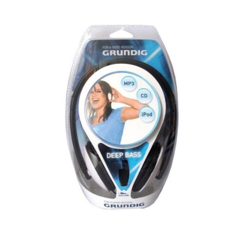 Grundig HEADSET-01GR Audio Extra Bass mikrofonos fejhallgató, szürke