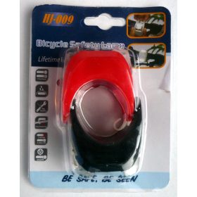   LED-es szilikon vízálló biciklilámpa szett 2db (első,hátsó) 2x2 nagy LED-del