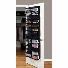   Timeless Home Ajtóra szerelhető cipőtároló-fekete (HOP1000102-1)