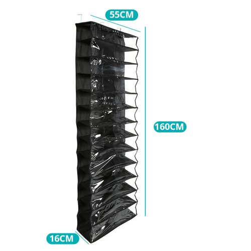 Timeless Home Ajtóra szerelhető cipőtároló-fekete (HOP1000102-1)