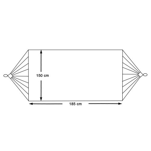 Kétszemélyes függőágy-piros (HOP1000120-1)