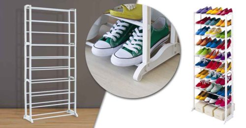 Timeless Home 10 soros cipőtároló - fehér (HOP1000220)