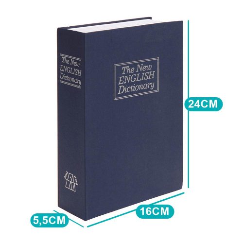 Timeless Home Könyv alakú biztonsági doboz-kék (HOP1000291-1)