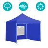 Timeless Garden Összecsukható kerti pavilon több típusban-2,9x2,9 méteres-kék-pavilon+oldalfal+hordtáska (HOP1000807-1)