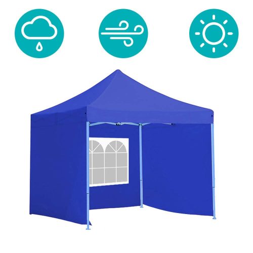 Timeless Garden Összecsukható kerti pavilon több típusban-2,9x2,9 méteres-kék-pavilon+oldalfal+hordtáska (HOP1000807-1)