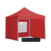 Timeless Garden Összecsukható kerti pavilon több típusban-2,9x2,9 méteres-piros-pavilon+oldalfal+hordtáska (HOP1000807-2)