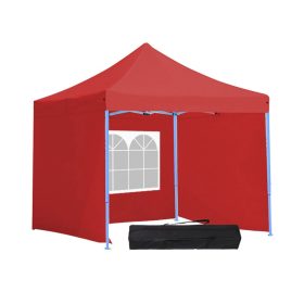   Timeless Garden Összecsukható kerti pavilon több típusban-2,9x2,9 méteres-piros-pavilon+oldalfal+hordtáska (HOP1000807-2)
