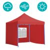 Timeless Garden Összecsukható kerti pavilon több típusban-2,9x2,9 méteres-piros-pavilon+oldalfal+hordtáska (HOP1000807-2)
