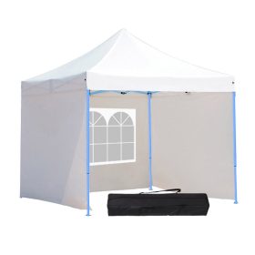   Timeless Garden Összecsukható kerti pavilon több típusban-2,9x2,9 méteres-fehér-pavilon+oldalfal+hordtáska (HOP1000807-3)