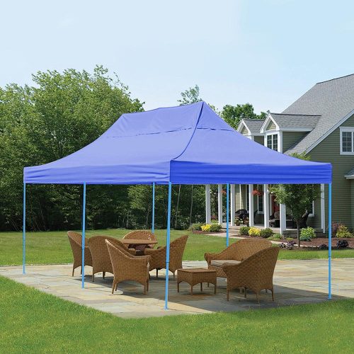 Timeless Garden Összecsukható kerti pavilon több típusban-2,9x5,7 méteres-kék-pavilon+hordtáska (HOP1000809-1)