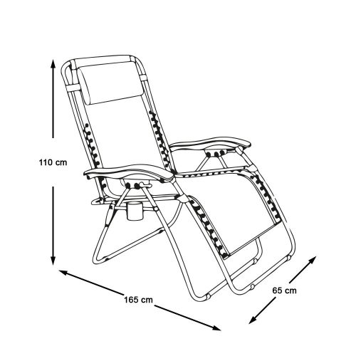 Timeless Garden Zéró gravitáció kerti szék ajándék pohártartóval, 2 db-barna (HOP1000830)