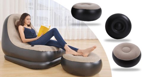 Timeless Home Felfújható fotel lábtartóval (HOP1000865-1)