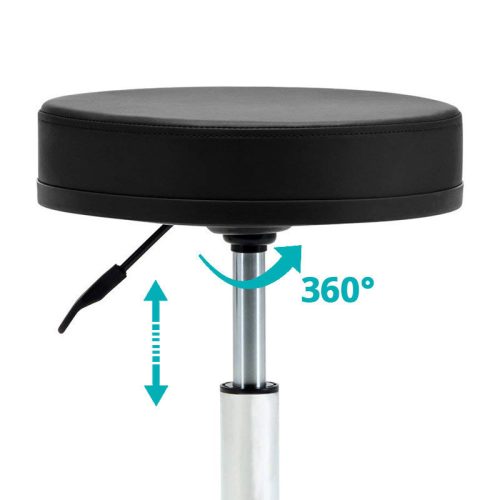 Timeless Beauty Gurulós kozmetikai szék állítható magassággal-fekete (HOP1000880-1)