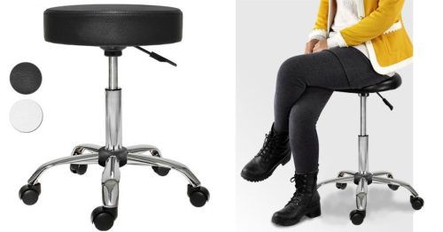 Timeless Beauty Gurulós kozmetikai szék állítható magassággal-fekete (HOP1000880-1)