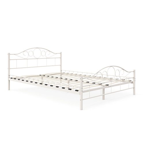 Timeless Home Mimi fém ágykeret ajándék ágyráccsal több méretben és színben-Fehér 160x200cm (HOP1000897-2)