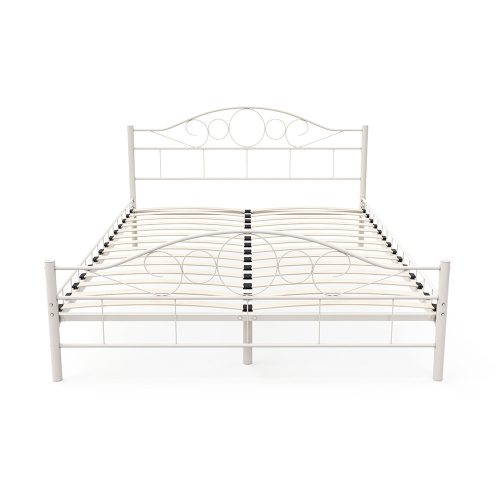 Timeless Home Mimi fém ágykeret ajándék ágyráccsal több méretben és színben-Fehér 160x200cm (HOP1000897-2)
