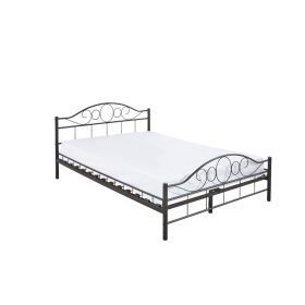  Timeless Home Mimi fém ágykeret ajándék ágyráccsal több méretben és színben-Fekete 140x200cm (HOP1000898-1)