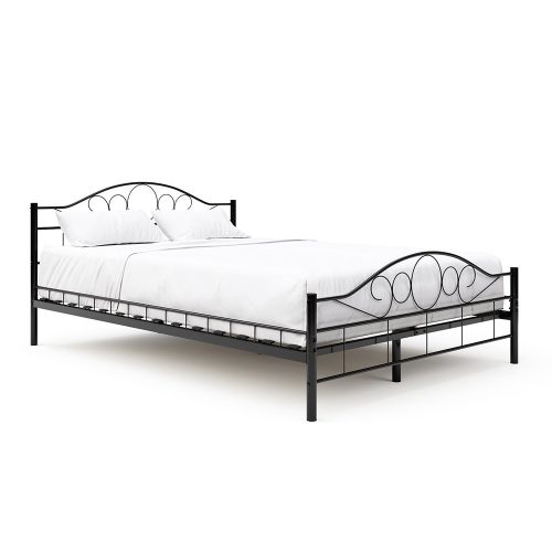 Timeless Home Mimi fém ágykeret ajándék ágyráccsal több méretben és színben-Fekete 140x200cm (HOP1000898-1)
