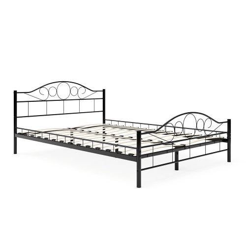 Timeless Home Mimi fém ágykeret ajándék ágyráccsal több méretben és színben-Fekete 140x200cm (HOP1000898-1)