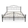 Timeless Home Mimi fém ágykeret ajándék ágyráccsal több méretben és színben-Fekete 140x200cm (HOP1000898-1)