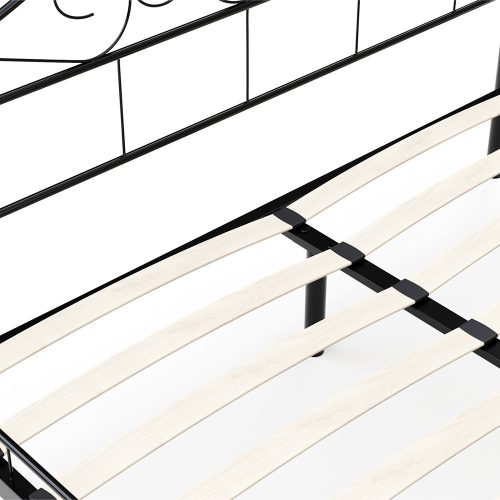 Timeless Home Mimi fém ágykeret ajándék ágyráccsal több méretben és színben-Fekete 140x200cm (HOP1000898-1)