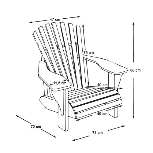 Timeless Garden Fa, összecsukható kerti szék (HOP1000935-1)
