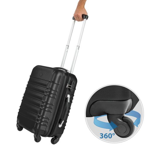 Timeless Home 4 db-os merev falú bőrönd szett, 4 színben-fekete (HOP1000938-1)