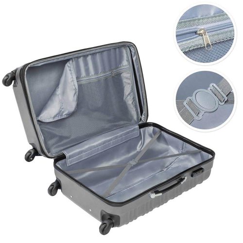 Timeless Home 4 db-os merev falú bőrönd szett, 4 színben-szürke (HOP1000938-2)