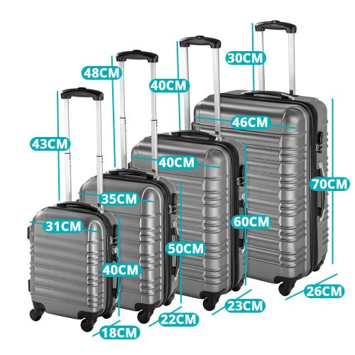 Timeless Home 4 db-os merev falú bőrönd szett, 4 színben-szürke (HOP1000938-2)