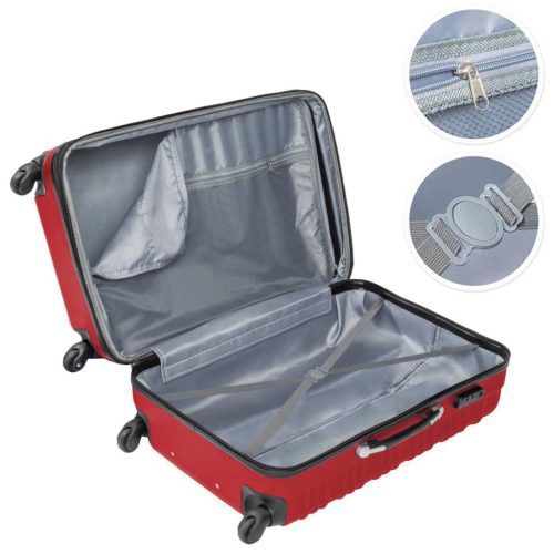 Timeless Home 4 db-os merev falú bőrönd szett, 4 színben-piros (HOP1000938-3)