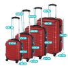 Timeless Home 4 db-os merev falú bőrönd szett, 4 színben-piros (HOP1000938-3)