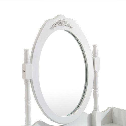 Timeless Beauty Tükrös fésülködő asztal székkel, Rome több színben-fehér (HOP1000943-1)