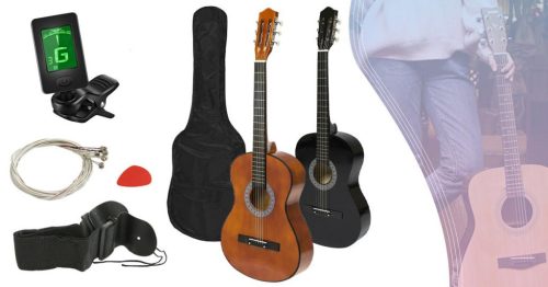 Timeless Hobby Akusztikus gitár szett kezdőknek, ajándék hangolóval, 2 színben-barna (HOP1000982-2)