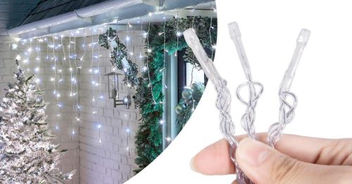 Timeless Christmas LED-es jégcsap fényfüggöny 2 méretben, hidegfehér-230 LED-del (HOP1000987-1)