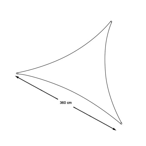 Timeless Garden Szögletes napvitorla, 3,6 méteres, több típusban-háromszög alakú, polietilén, bézs (HOP1001028)