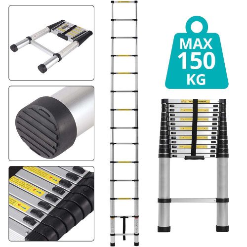Timeless Garden Teleszkópos alumínium létra 3 méretben-4,1 méteres (HOP1001032)