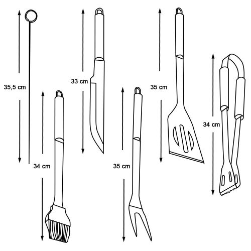 Timeless Garden 9 részes grill eszköz készlet táskában (HOP1001051)