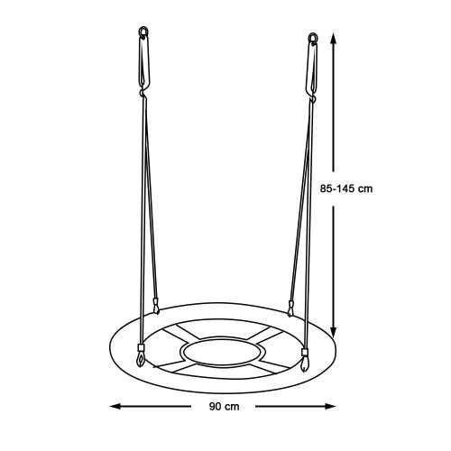 Timeless Garden Fészekhinta-90 cm-es-piros-sátor nélkül (HOP1001103-2)