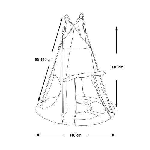 Timeless Garden Fészekhinta-110 cm-es-kék-sátorral (HOP1001106-1)