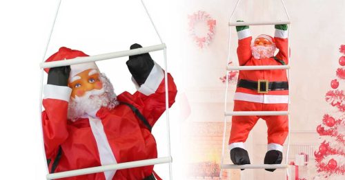 Timeless Christmas Létrán mászó Mikulás, 120 cm (HOP1001124)