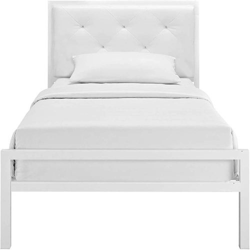 Timeless Home Hanna fém ágykeret ajándék ágyráccsal, több méretben és színben-Fehér 90x200 cm-es-fehér (HOP1001136-2)