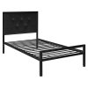 Timeless Home Hanna fém ágykeret ajándék ágyráccsal, több méretben és színben-Fekete 160x200 cm-es-fekete (HOP1001138-1)