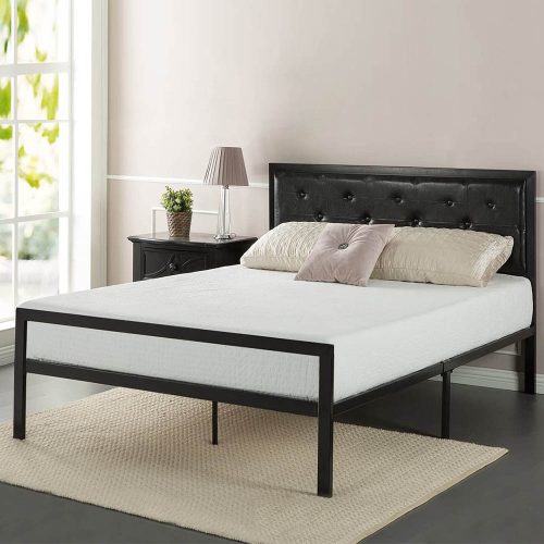 Timeless Home Hanna fém ágykeret ajándék ágyráccsal, több méretben és színben-Fekete 160x200 cm-es-fekete (HOP1001138-1)