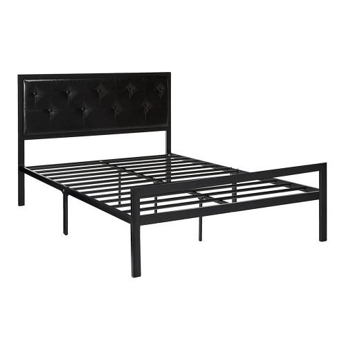 Timeless Home Hanna fém ágykeret ajándék ágyráccsal, több méretben és színben-Fekete 160x200 cm-es-fekete (HOP1001138-1)