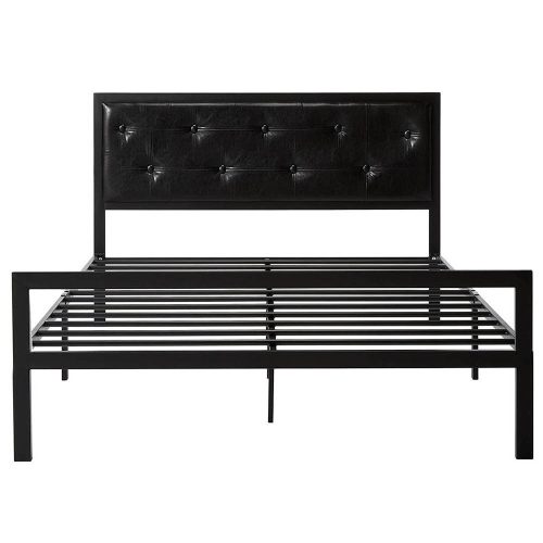 Timeless Home Hanna fém ágykeret ajándék ágyráccsal, több méretben és színben-Fekete 160x200 cm-es-fekete (HOP1001138-1)