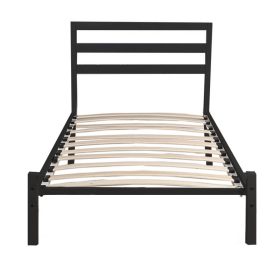   Timeless Home Bella fém ágykeret ajándék ágyráccsal, több méretben és színben-Fekete 90x200 cm-es-fekete (HOP1001140-1)