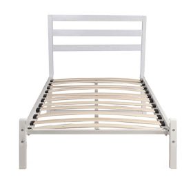   Timeless Home Bella fém ágykeret ajándék ágyráccsal, több méretben és színben-Fehér 90x200 cm-es-fehér (HOP1001140-2)