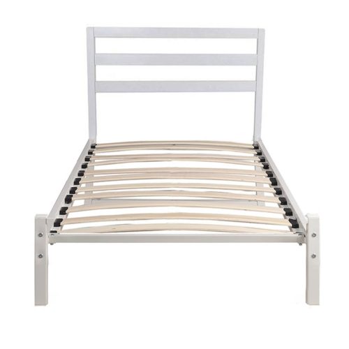 Timeless Home Bella fém ágykeret ajándék ágyráccsal, több méretben és színben-Fehér 90x200 cm-es-fehér (HOP1001140-2)