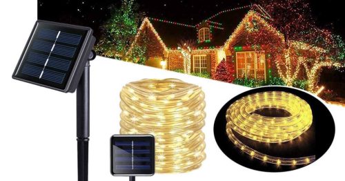 Timeless Christmas Napelemes dekor fényfüzér 10m, melegfehér (HOP1001269)